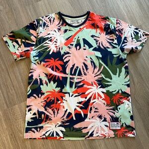 Akoo Multicolor Tropical Print Men's Shirt